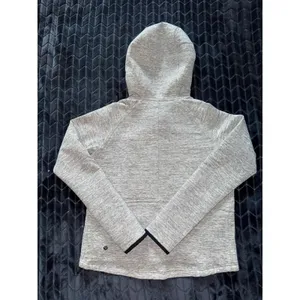 Lululemon Women's Stratum Hoodie Heathered Space Dyed Grey Full Zip Sz 6 thumbnail 6