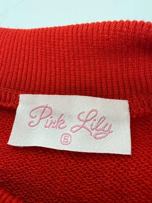 Pink Lily Patch Embroidery Star Colorblock Sweatshirt thumbnail 8