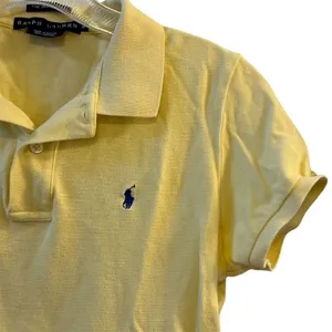 Vintage Ralph Lauren‎ Women's Yellow Polo Shirt Size M Short Sleeve thumbnail 2