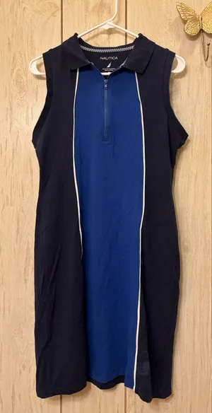 Nautica sleeveless colorblock active polo dress thumbnail 1