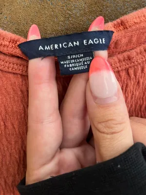 American Eagle Burnt Orange, Baby Tees, Size Small thumbnail 3