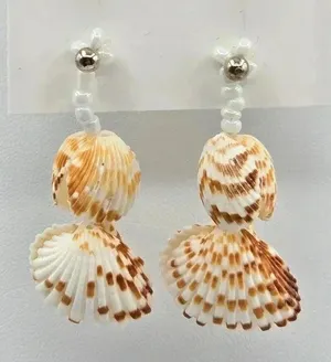 Shell Drop‎ Dangle Stud Earrings Fashion Jewelry E45 White thumbnail 1