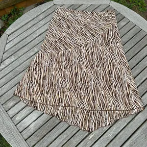 Vintage‎ brown animal print skirt size XL thumbnail 4