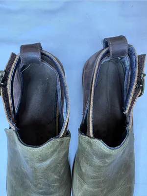 Naot Kamsin 26042 EU 40 Vintage Pine Leather Cutout Ankle Booties Velcro thumbnail 7