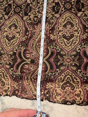 A Byer Y2K Paisley Ruffle Hem Skirt Gold Rhinestone Embellished Medium thumbnail 7