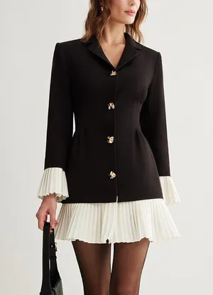 Commense V-Neck Two-Tone Pleated Button Dress size XL thumbnail 1