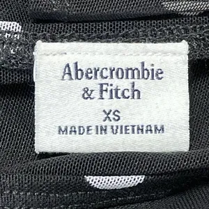 Abercrombie & Fitch Women's Black Sleeveless Polka Dot Draped Mesh Blouse Top XS thumbnail 4