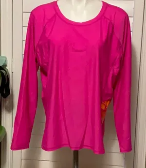 Old Navy Pink Long Sleeve Relaxed Tee thumbnail 1