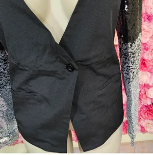 Front closure blazer(XL Black thumbnail 4