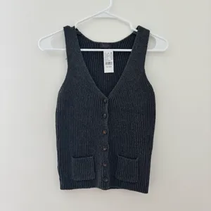 john galt/brandy melville dark grey sweater vest thumbnail 4