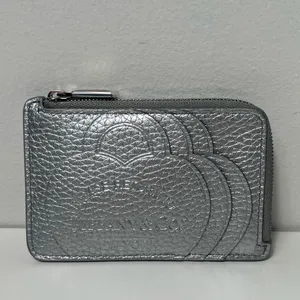 Tiffany & Co. Return to Tiffany Silver Pebbled Zippy Zip Wallet Card Case thumbnail 6