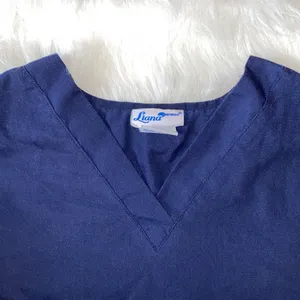 Liana Uniforms Navy Blue Scrub Short Sleeve Top With Pockets thumbnail 2