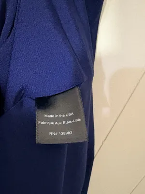 Dress the Population One Shoulder Textured Midi Dress Navy Blue Size L thumbnail 6