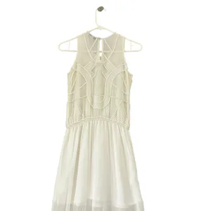 Karina Grimaldi‎ White Beaded Maxi Dress XS Neiman Marcus Art Deco Bridal Gown thumbnail 10