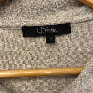 A New Day Cropped Button-Front Polo Sweater - Grey thumbnail 2