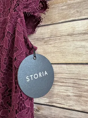 Storia Dress Women’s Size Medium Learn To Love Lace Ruffled Mini NWT thumbnail 5