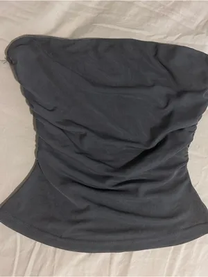 Tiger Mist Gray Sheer Strapless Top thumbnail 8