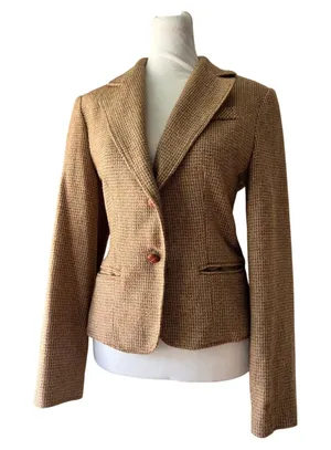 Vintage ‘80s Fay’s Closet Tan Wool Single Breasted Blazer thumbnail 1