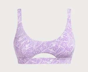Berlook Purple Textured Cut Out Bikini Top & Bottom Size M thumbnail 7