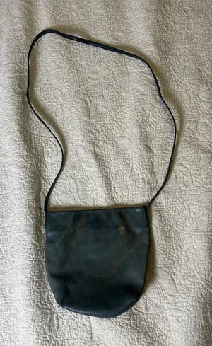 BAGGU Green Leather Crossbody Sling thumbnail 1
