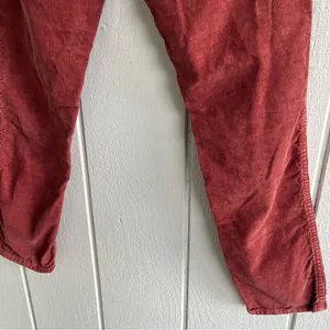 BA&SH Corduroy Maroon‎ Pants Sally Boyfriend Tapered Leg Size 26 thumbnail 9