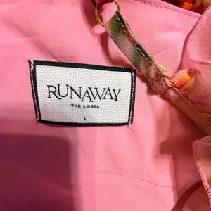 Runaway The Label Pink Floral Tulip Ruffle Tiered Corset Maxi Dress PO-4014 L thumbnail 7