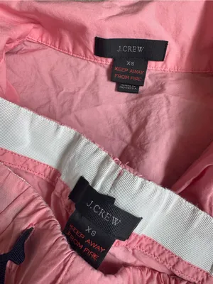 J. Crew Vintage Pajama Set- Cool Pink- Size XS thumbnail 6