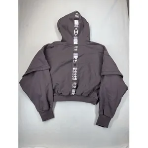 Free People Movement Snow Flow Hoodie Logo Geo Stripe Driftwood Combo XS NWT thumbnail 3
