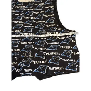 Carolina Panthers Vest Women Size M/L Black NFL Football Button Front thumbnail 4