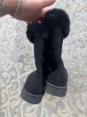SO Abigail Faux Fur Winter Boots Black 8.5 thumbnail 3