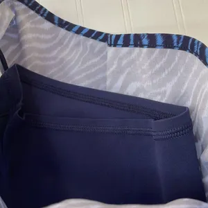 AERIE Offline by Aerie Zebra Print Lined Running Activewear Shorts Blue Size L thumbnail 9