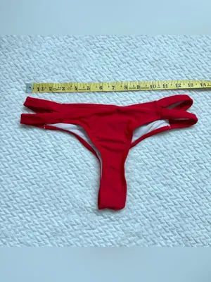 Boutine LA Bikini Bottom Swimsuit M String Red Beach Resort Minimalist Size M thumbnail 3