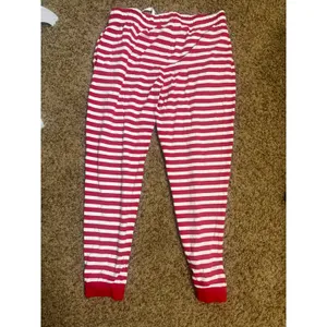 Skinnifit Womens Medium Red White Striped Pajama Pants Joggers Holiday thumbnail 4