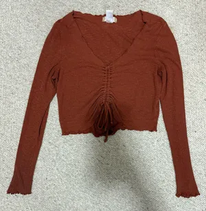 Altar'd State burnt orange crop top thumbnail 1