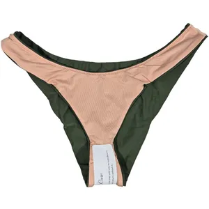 J.‎ Crew Curved-waist cheeky bikini bottom Safari Green S NWT thumbnail 3