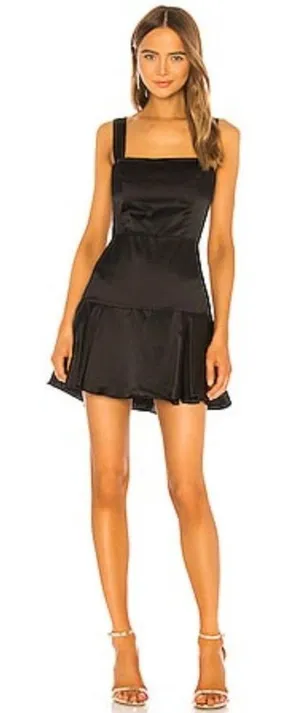 Amanda Uprichard Silk Black Mini Dress thumbnail 1