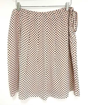 LOUBEN Skirt Size 14 Polka Dot Tie Waist Business Career Work Casual Size Zipper thumbnail 1