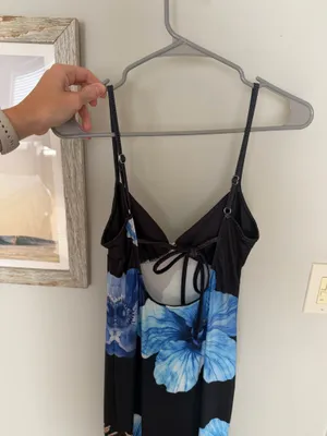 women’s black and blue maxi dress thumbnail 4