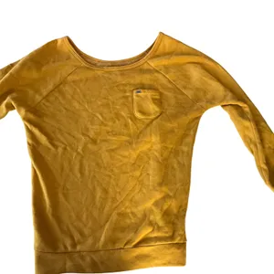 Mustard yellow women’s OBEY pullover sweatshirt small Y2k cute thumbnail 2