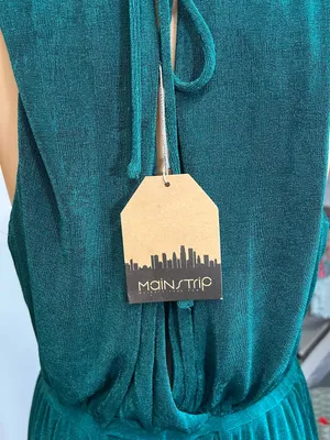 NWT Main Strip Teal Sleeveless V-Neck large Jumpsuit thumbnail 6
