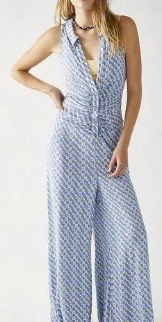 Free people Shayla Halter Jumpsuit size L thumbnail 1