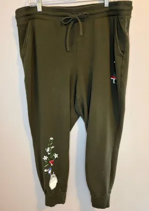 My Neighbor Totoro Joggers Olive Green Studio Ghibli Size 2 thumbnail 1