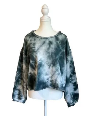 POL Tie Dye Cropped Oversized Sweatshirt Size Large thumbnail 1