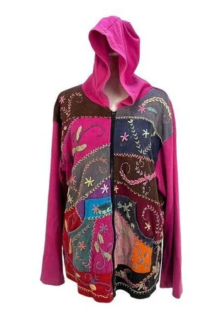 Rising Tide Vintage Hoodie Jacket Pink thumbnail 1
