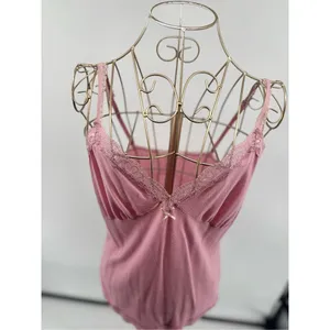 Vintage Victoria’s Secret Angel Pink Lace Cami Tank Top Y2K Spaghetti Strap M thumbnail 5