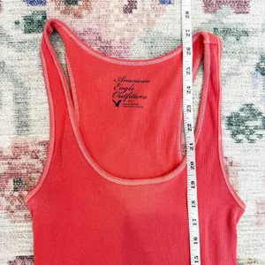 Vintage American Eagle Womens Y2K Rib‎ Tank Top Small Preppy Pink Bella Swan thumbnail 7