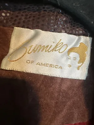 Vintage Sumiko of America Suede Leather Jacket Brown Reptile Embossed Trim thumbnail 3