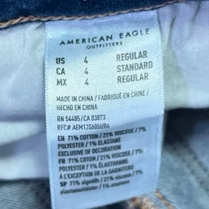 American Eagle Next Level Stretch Women's Blue Distressed Skinny Denim Jeans 4 thumbnail 5