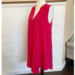 Lush Clothing Womens‎ Fuchsia Pink Sleeveless V-Neck Shift Dress DR93500-003 Medium thumbnail 6