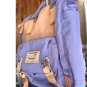 Doughnut Macaroon Backpack Purple Peach Nylon Leather Trim Outdoor Adventure Bag thumbnail 12